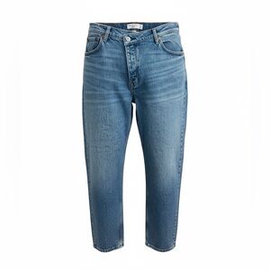 Abercrombie & Fitch Curve Love Short Blue Denim Dad Jeans